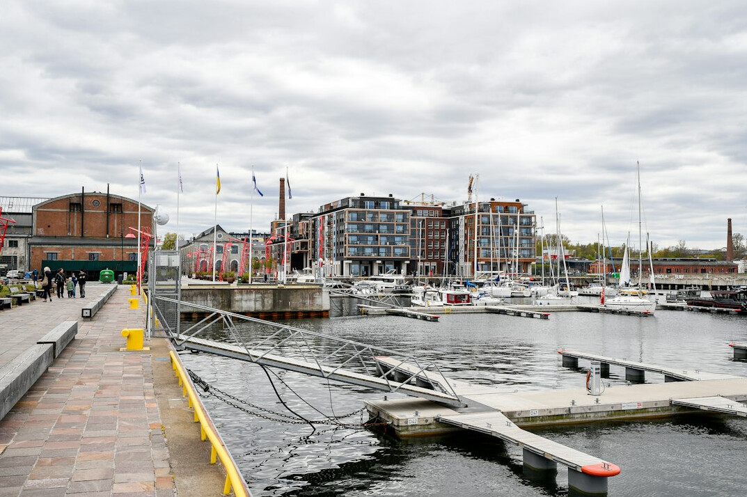 modern harbor buildings